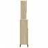 Set de muebles de baño 3 pzas madera contrachapada roble