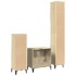 Set de muebles de baño 3 pzas madera contrachapada roble
