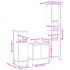 Set de muebles de baño 3 pzas madera contrachapada roble