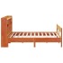 Cama con estantería sin colchón madera maciza marrón