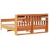 Cama con estantería sin colchón madera maciza marrón