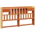Cama con estantería sin colchón madera maciza marrón
