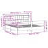 Cama con estantería sin colchón madera maciza marrón