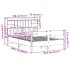 Cama con estantería sin colchón madera maciza marrón 150x200