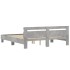 Cama con cabecero madera de ingeniería gris hormigón 180x200