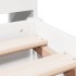 Cama con estantería sin colchón madera maciza blanca 140x200