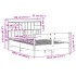Cama con estantería sin colchón madera maciza blanca 140x200