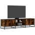 Mueble TV metal y madera ingeniería roble humo 160x35x41