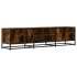 Mueble TV metal y madera ingeniería roble humo 160x35x41