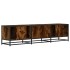 Mueble TV metal y madera ingeniería roble humo 160x35x41