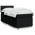 Cama box spring con colchón tela negro 80x200