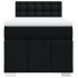 Cama box spring con colchón tela negro 80x200