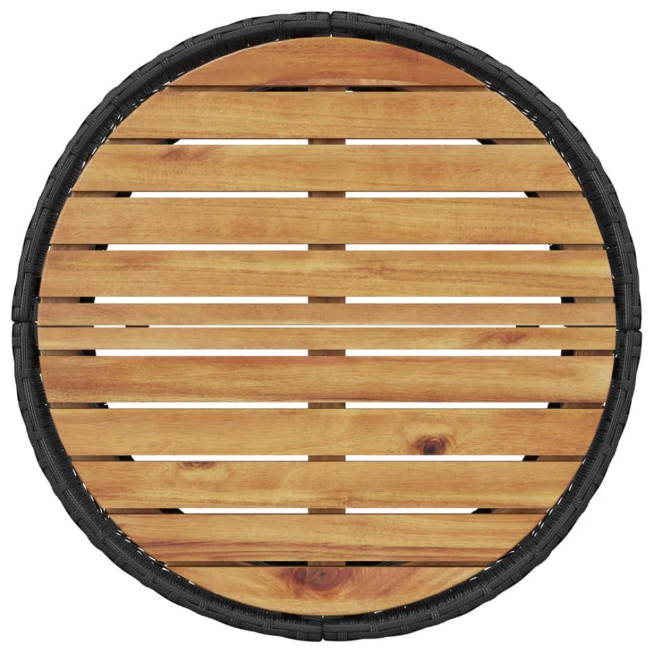 Sofá de jardín semicircular con mesa y cojines ratán PE