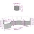 Sofá de jardín semicircular con mesa y cojines ratán PE