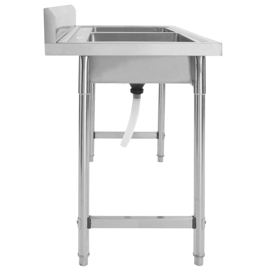 Fregadero de cocina con doble seno acero