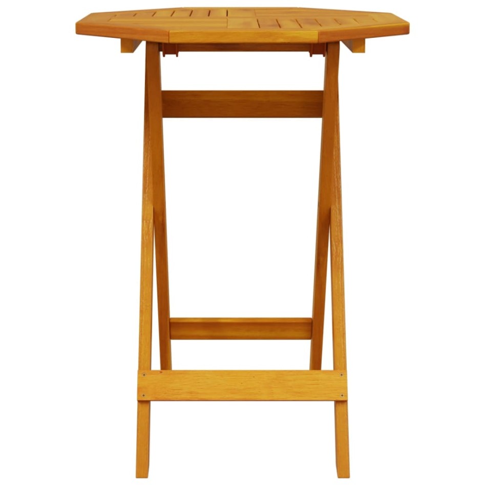 Muebles cafetería plegables 3 pzas madera maciza