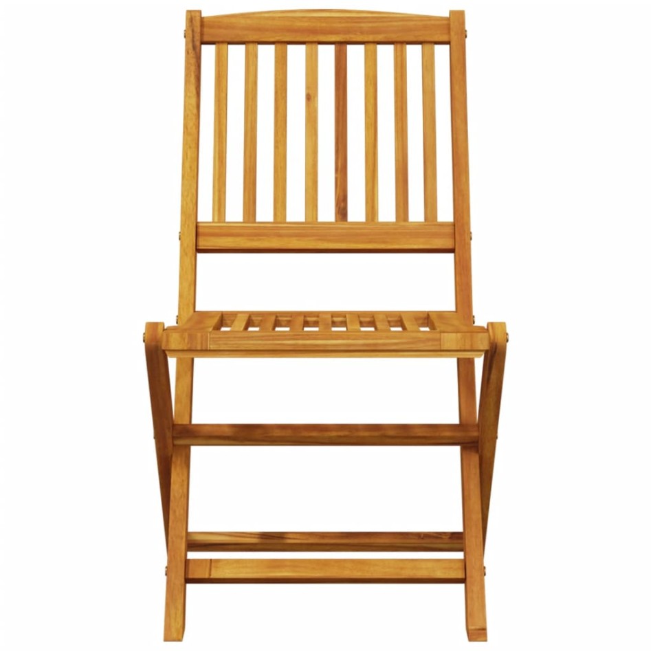 Muebles cafetería plegables 3 pzas madera maciza