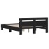 Estructura cama con cabecero madera ingeniería negro 150x200