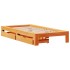 Estructura de cama sin colchón madera de pino marrón 90x200