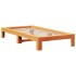 Estructura de cama sin colchón madera de pino marrón 90x200
