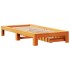 Estructura de cama sin colchón madera de pino marrón 90x200