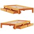 Estructura de cama sin colchón madera de pino marrón 90x200