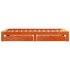 Estructura de cama sin colchón madera maciza marrón 75x190