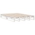Cama con estantería sin colchón madera maciza blanca 140x200
