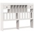 Cama con estantería sin colchón madera maciza blanca 140x200