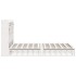 Cama con estantería sin colchón madera maciza blanca 140x200