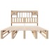 Cama con estantería sin colchón madera maciza de pino