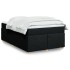Cama box spring con colchón tela negro 120x200