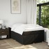 Cama box spring con colchón tela negro 120x200