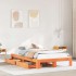 Cama sin colchón madera maciza de pino marrón cera 120x200