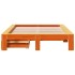 Cama sin colchón madera maciza de pino marrón cera 120x200