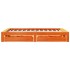 Estructura de cama sin colchón madera maciza marrón 120x190