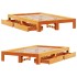 Estructura de cama sin colchón madera maciza marrón 120x190