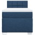 Cama box spring con colchón tela azul 90x200