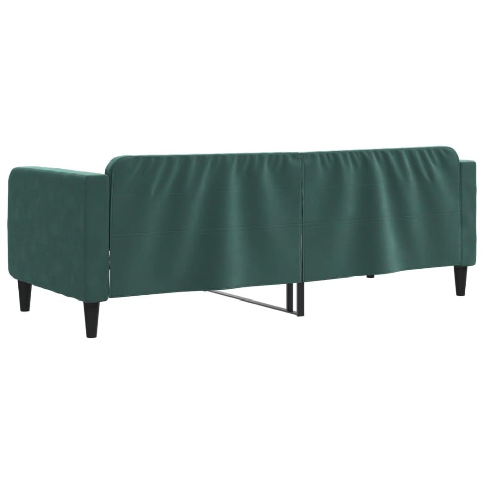 Sofá cama sin colchón terciopelo verde oscuro 80x200