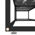 Mueble de TV vidrio templado color mármol negro 220x40x40,5