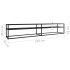 Mueble de TV vidrio templado color mármol negro 220x40x40,5