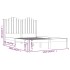 Estructura de cama madera maciza de pino 140x190