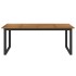 Mesa de jardín con patas en U madera maciza acacia 200x90x75