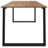 Mesa de jardín con patas en U madera maciza acacia 200x90x75