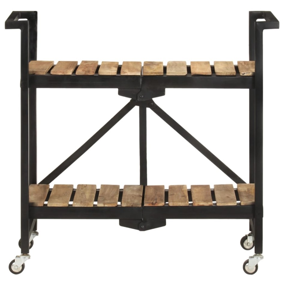 Carrito de cocina de madera maciza de mango 87x36x81