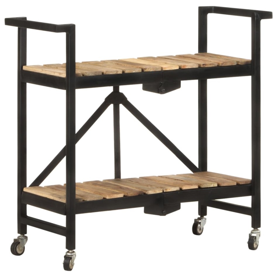 Carrito de cocina de madera maciza de mango 87x36x81