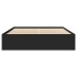 Estructura de cama madera de ingeniería negra 150x200