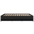 Estructura de cama madera de ingeniería negra 150x200