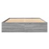 Estructura de cama madera de ingeniería gris Sonoma 150x200