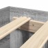 Estructura de cama madera de ingeniería gris Sonoma 150x200